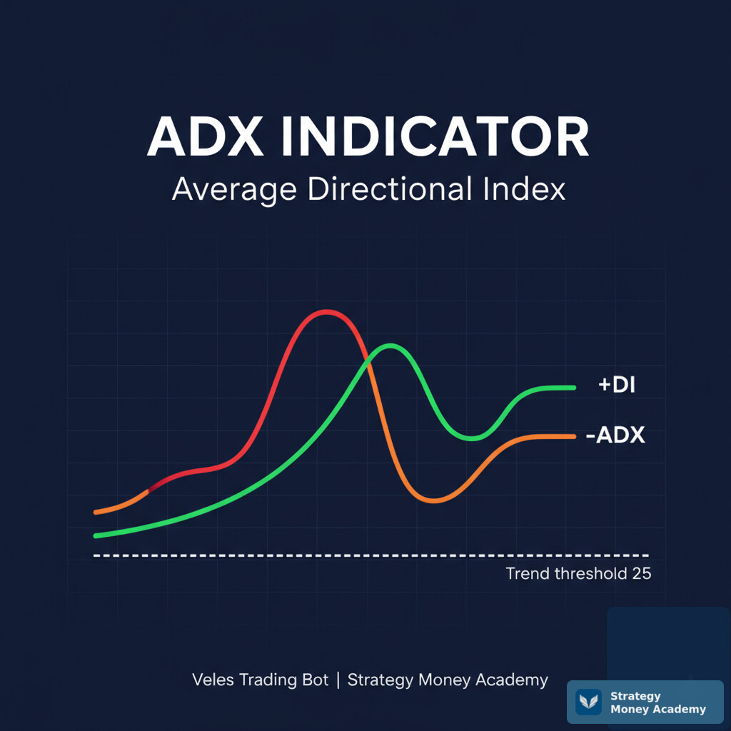 📊 ADX у Veles: індикатор, що каже боту «тренд є — можна торгувати»