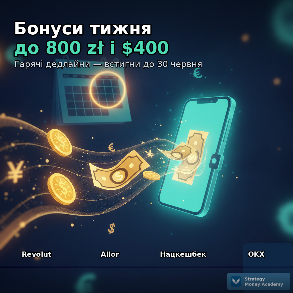 💰 Бонуси тижня: до 800 zł у Польщі, $400 у крипті — і Нацкешбек згорає 30 червня