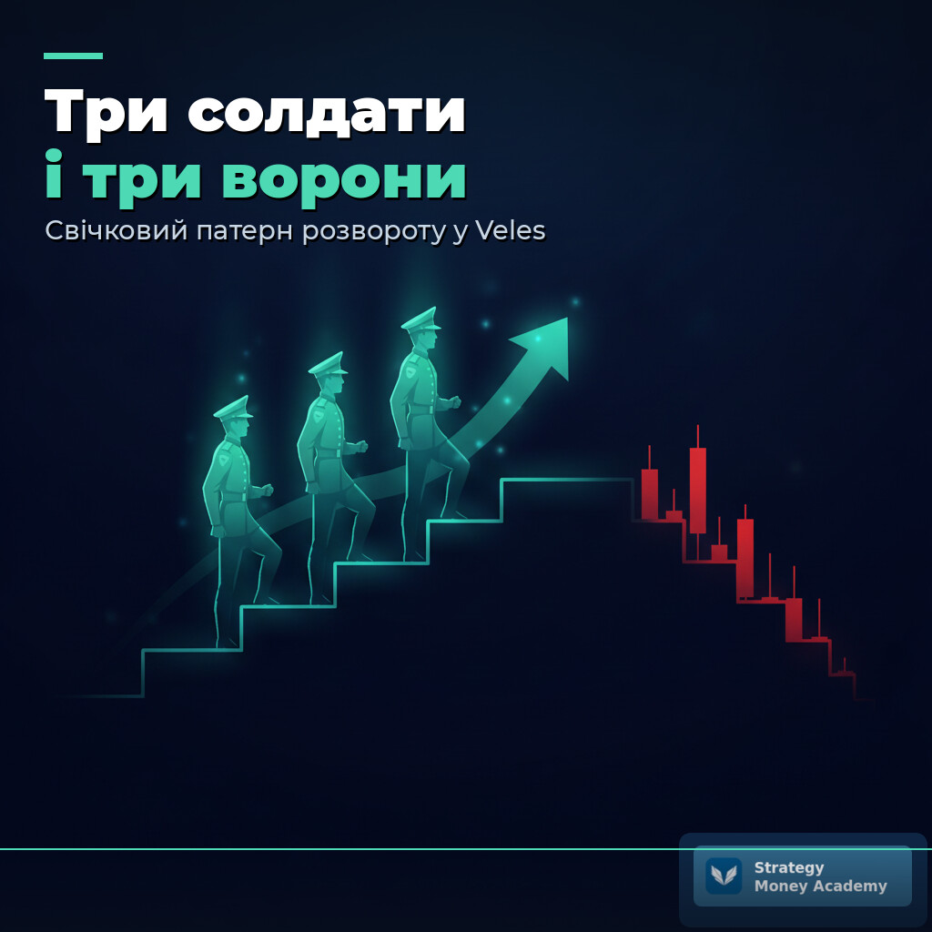 🕯️ «Три солдати» і «Три ворони» у Veles: як читати найчесніший свічковий патерн