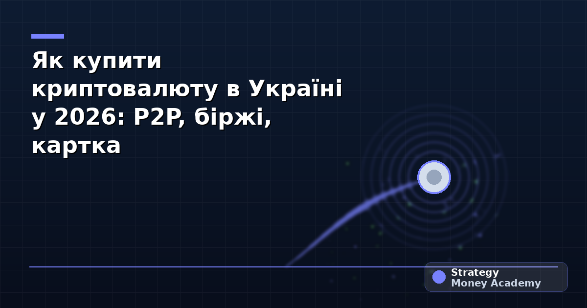 Як купити криптовалюту в Україні у 2026: P2P, біржі, картка