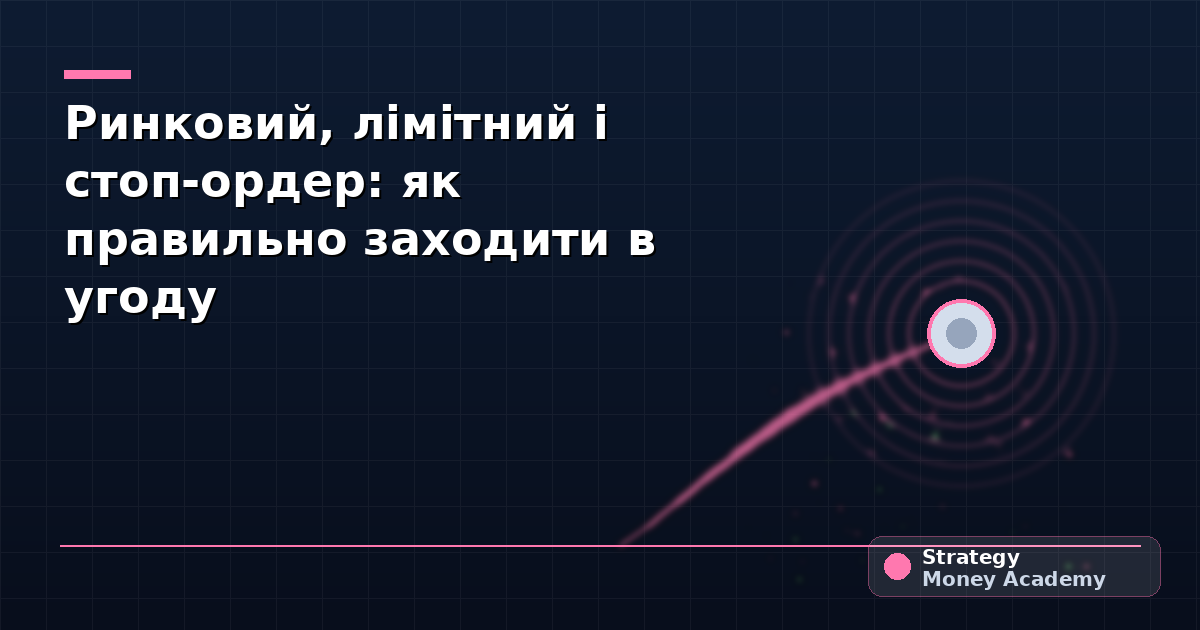 Ринковий, лімітний і стоп-ордер: як правильно заходити в угоду
