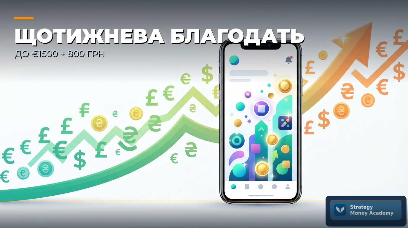 💳 Бонуси тижня: до €1500, 800 грн та крипто-плюшки на старт