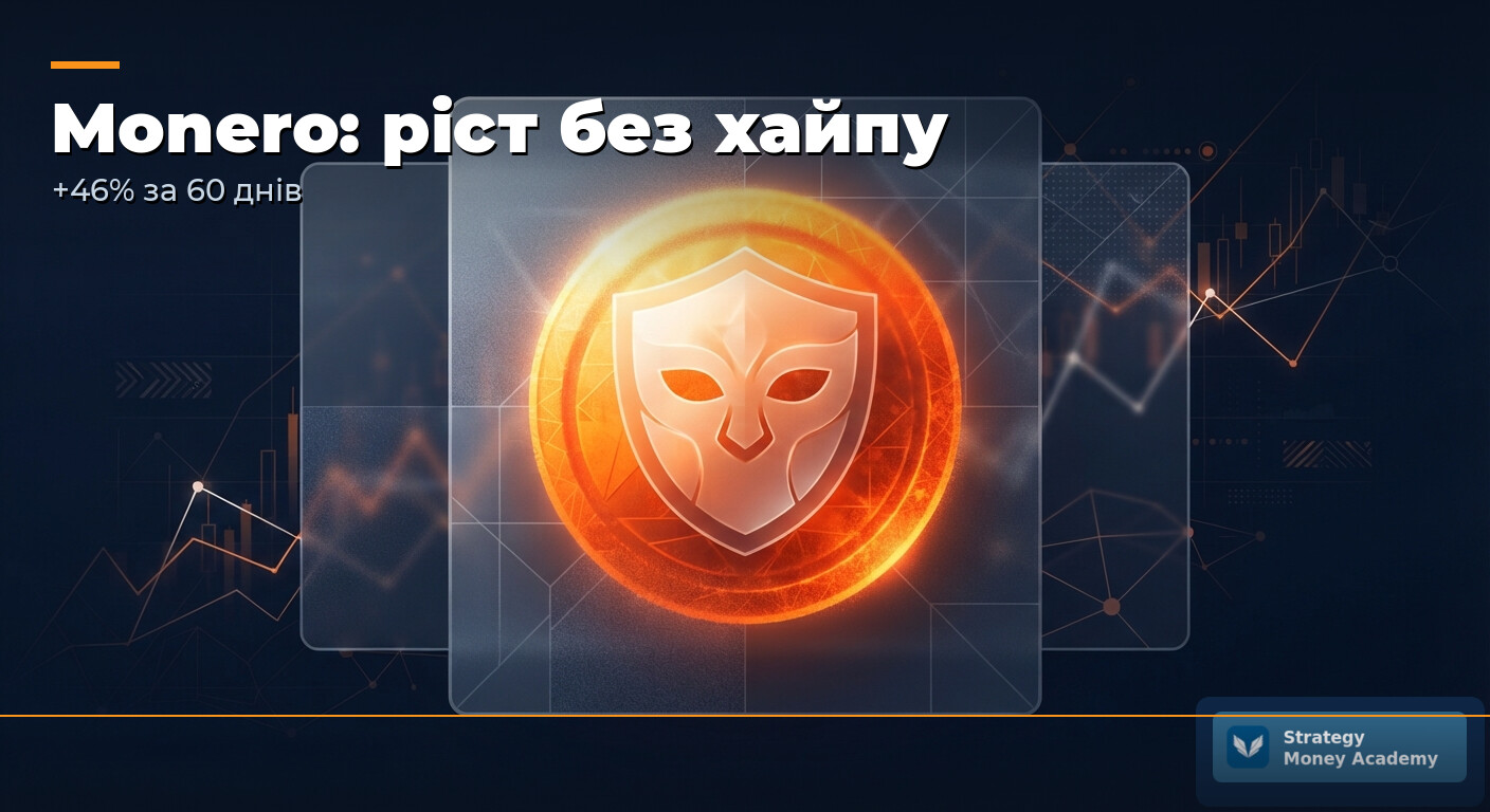 Token Splash: Monero (XMR) — +46% за 60 днів без хайпу: що тримає ціну й де межа місячного діапазону